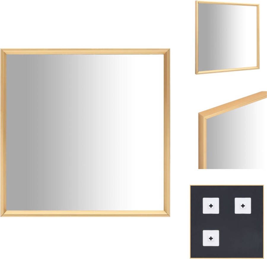 VidaXL Spiegel Goudglas 70 x 70 cm PVC-frame Spiegel