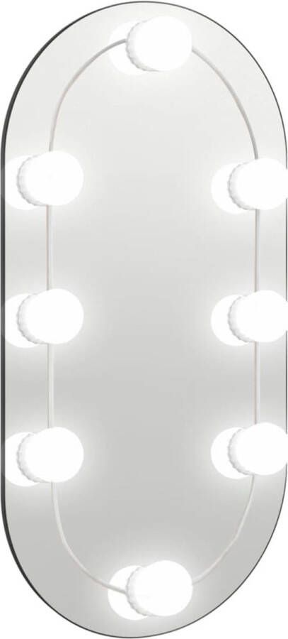VidaXL -Spiegel-met-LED-verlichting-40x20-cm-glas-ovaal