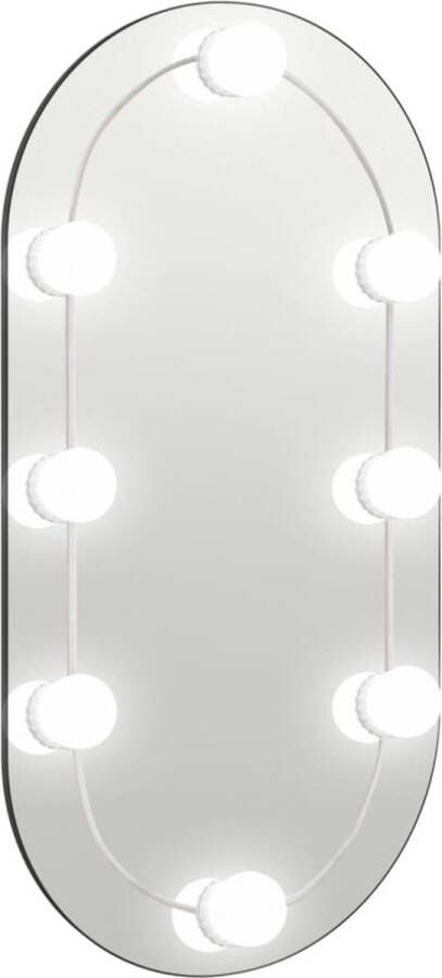 VidaXL -Spiegel-met-LED-verlichting-ovaal-60x30-cm-glas
