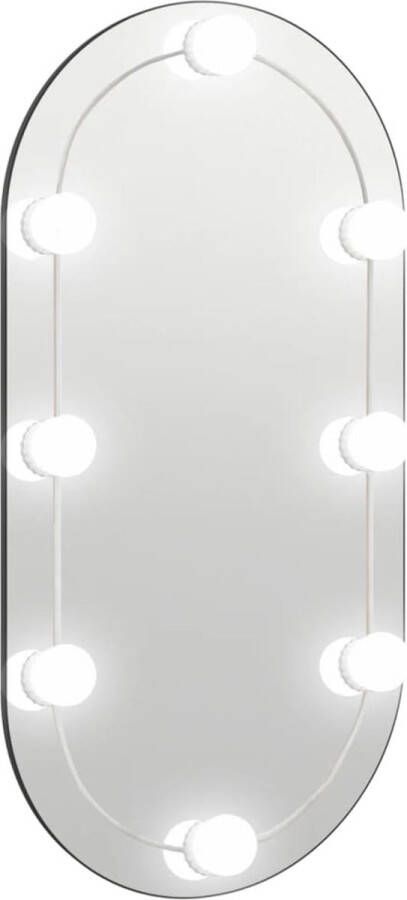 VidaXL -Spiegel-met-LED-verlichting-ovaal-80x40-cm-glas