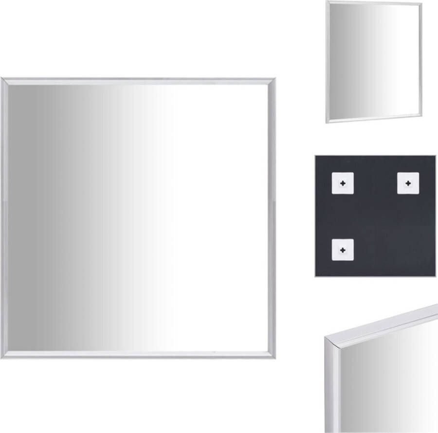 VidaXL Spiegel Minimalistisch Vierkant 60x60cm Zilverglas PVCFrame Spiegel