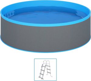 VidaXL Splasher pool met 4-tredige ladder 350x90 cm grijs