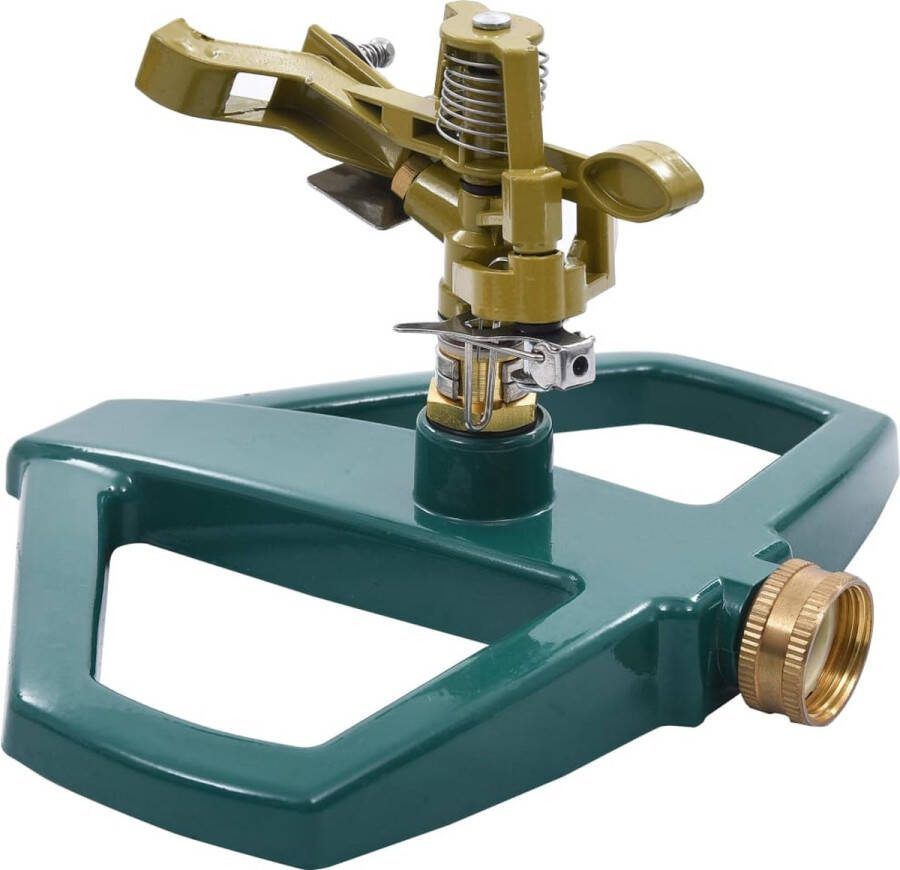 VidaXL Sproeier roterend 21x22x13 cm metaal groen