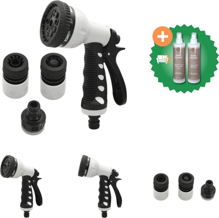 VidaXL Sproeipistoolset 9 functies Tuinsproeier Inclusief Onderhoudsset