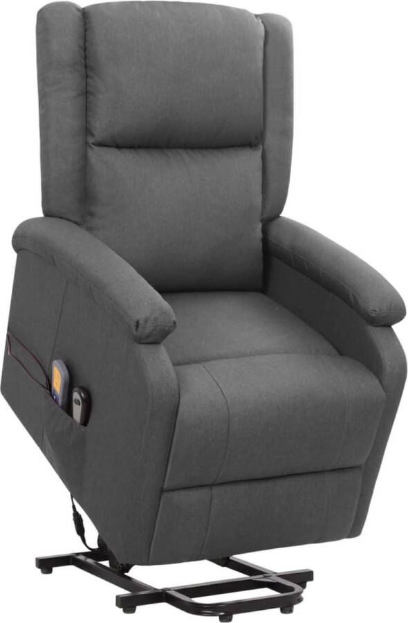 Vida XL vidaXL Sta-op-massagestoel stof donkergrijs-VXL-329710