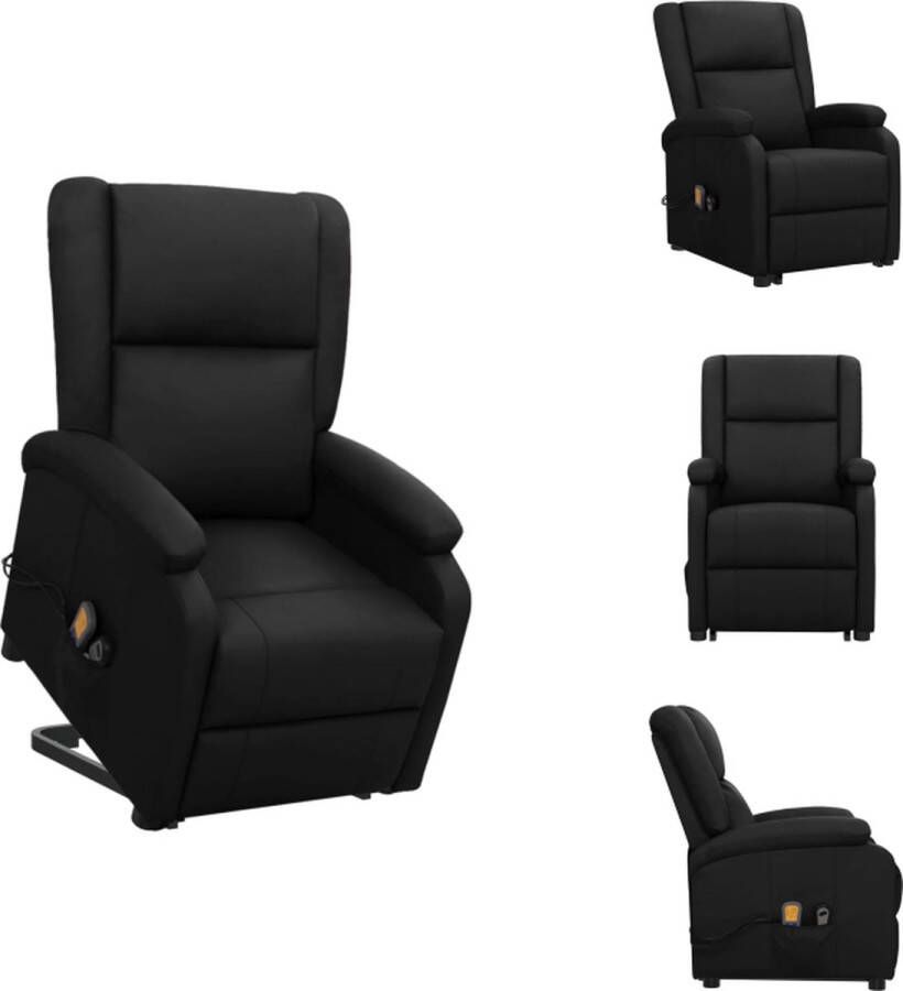 VidaXL Sta-op-massagestoel Zwart 70 x 89 x 103.5 cm Verstelbaar Massage Kunstleer Metaal Fauteuil