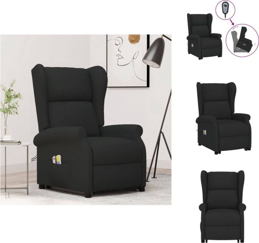 VidaXL Sta-op-massagestoel Zwart 77 x 89 x 108 cm Verstelbaar Fauteuil