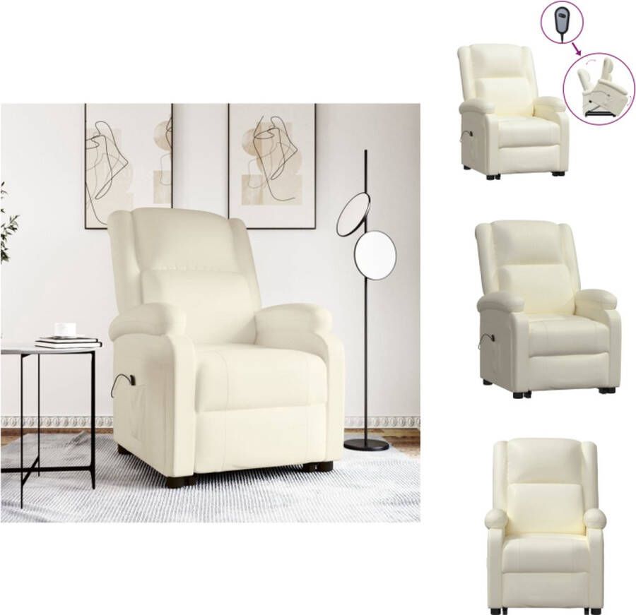 VidaXL Sta-op-stoel Crème 71 x 90.5 x 96 cm Verstelbaar Fauteuil