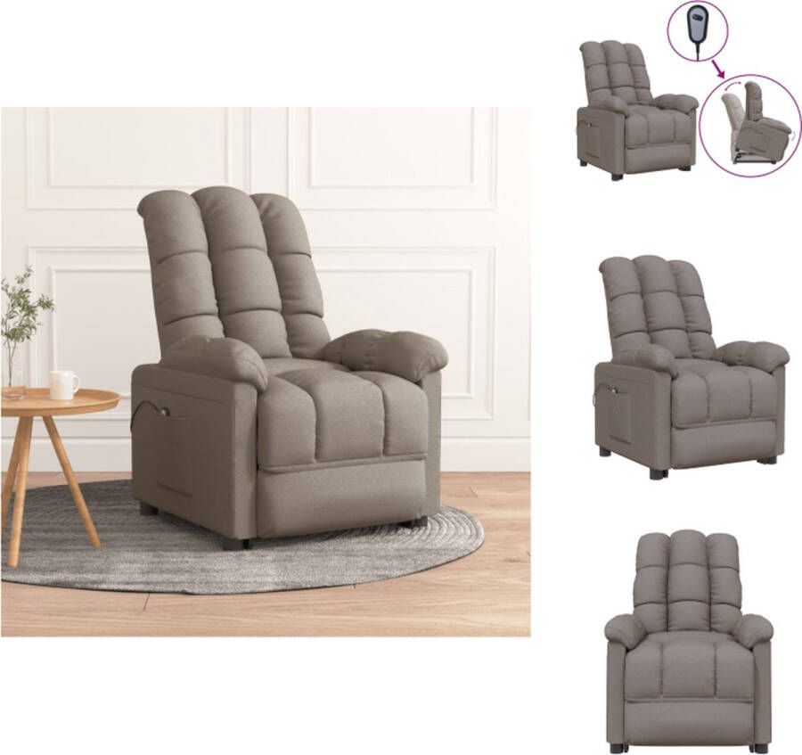VidaXL Sta-opstoel Verstelbaar 74 x 99 x 102 cm Taupe Fauteuil