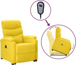 VidaXL Sta-op-stoel Verstelbaar Stof Mosterdgeel