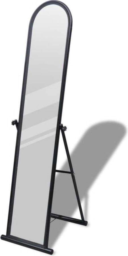 vidaXL Staande spiegel Vrijstaande rechthoekige spiegel volledige lengte(grijs )