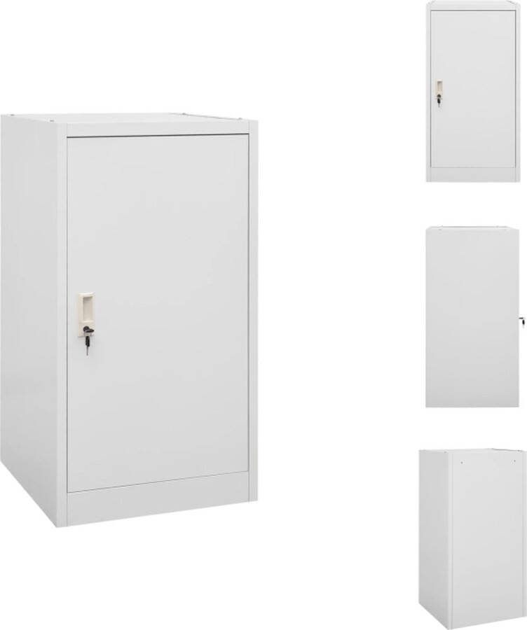 VidaXL Stalen Lockerkast 53 x 53 x 105 cm Lichtgrijs Stokpaard