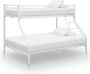 Vida XL Stapelbedframe metaal wit 140x200 cm 90x200 cm SKU: V287903 - Thumbnail 1