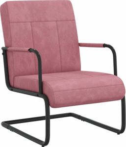 VidaXL Stoel Fluweel Roze