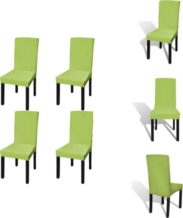 VidaXL Stoelhoezen Appeltjesgroen Geschikt voor stoelen met max hoogte 55 cm Tuinmeubelhoes