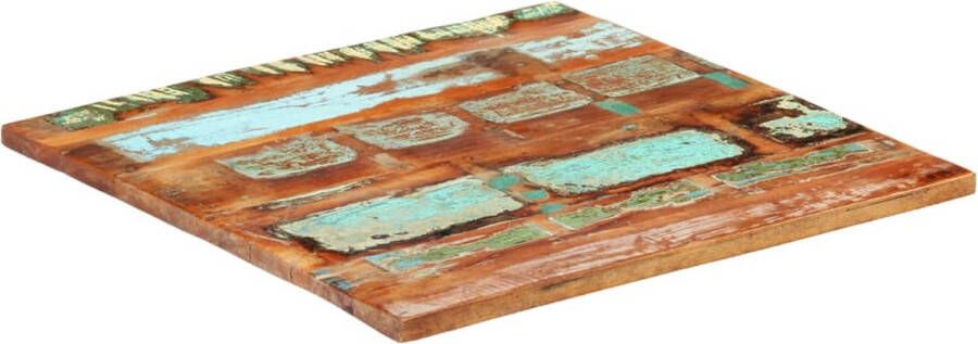 VidaXL Tafelblad vierkant 25-27 mm 70x70 cm massief gerecycled hout