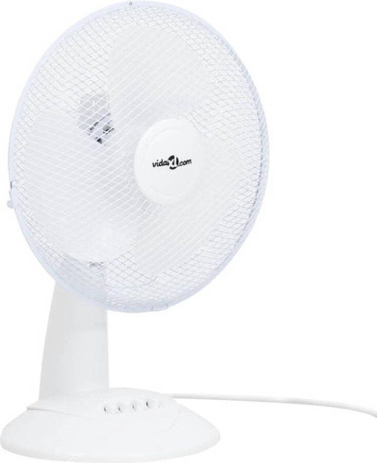 VidaXL Tafelventilator 3 snelheden 40 W 30 cm wit