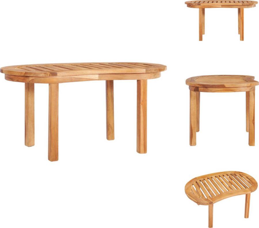 VidaXL Teakhouten Salontafel 90 x 50 x 45 cm Duurzaam en weersbestendig Tafel