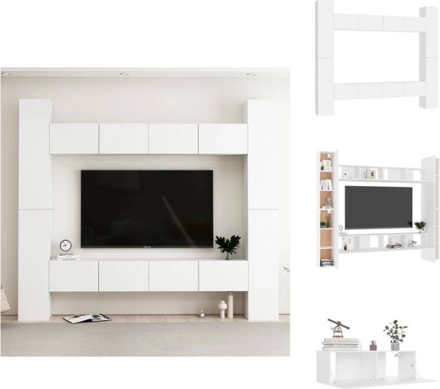 VidaXL Televisiemeubel TV-meubel 100 x 30 x 30 cm wit spaanplaat Kast