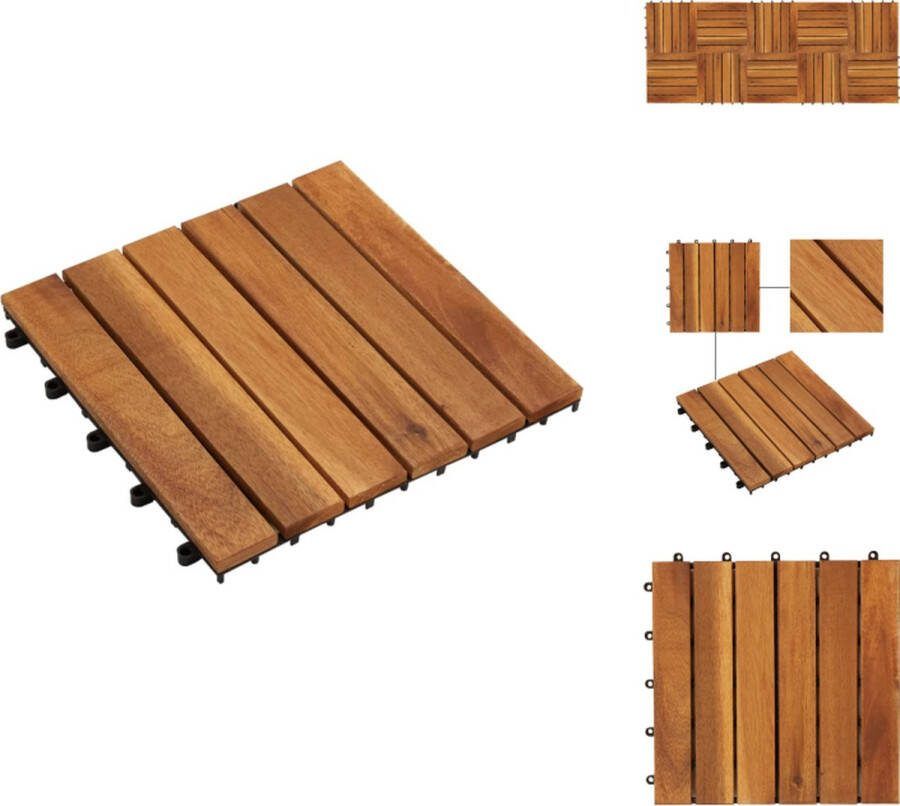 VidaXL Terrastegels Acacia Hardhout 30 x 30 cm Anti-slip Vloer