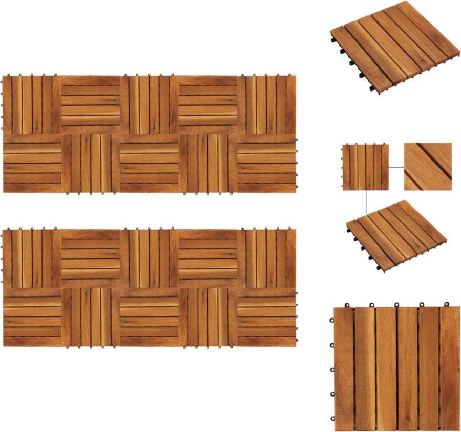 VidaXL Terrastegels Acacia Hardhout 30x30 cm 20 stuks Vloer