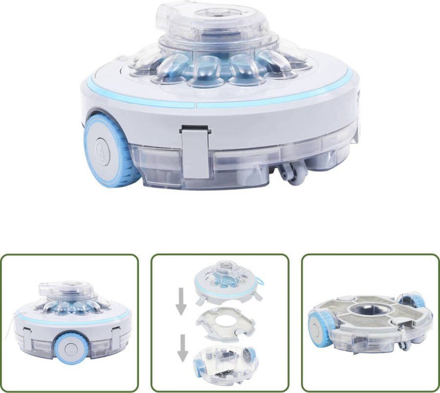 VidaXL The Living Store Accurobotzwembadreiniger Voor bovengrondse zwembaden 31x17.5 cm Blauw en grijs 27W