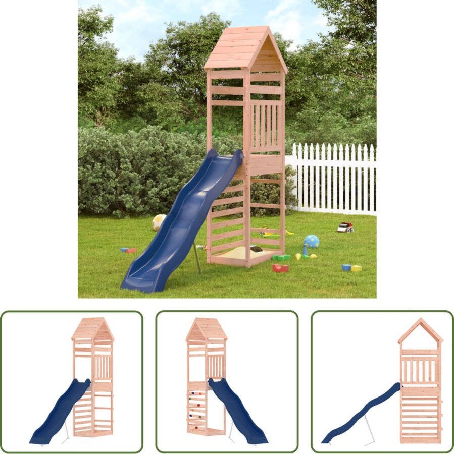 VidaXL The Living Store Houten Speelset Douglas Multi-activiteitencentra 55x281x264 Inclusief Speeltoren en Golfglijbaan