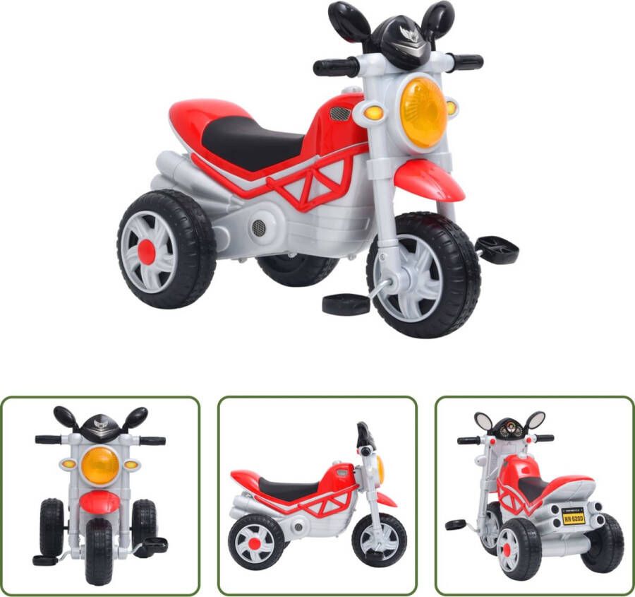 VidaXL The Living Store Kindertrike Rood Kunststof 68.5 x 40.5 x 54 cm 25 kg draagvermogen