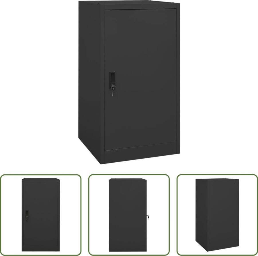 VidaXL The Living Store Lockerkast Horse Club 53 x 53 x 105 cm Staal Antraciet