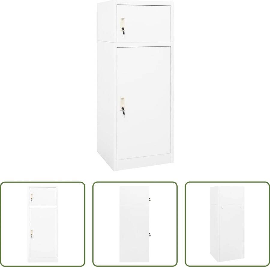 VidaXL The Living Store Lockerkast Paardensport 53 x 53 x 140 cm Staal Wit