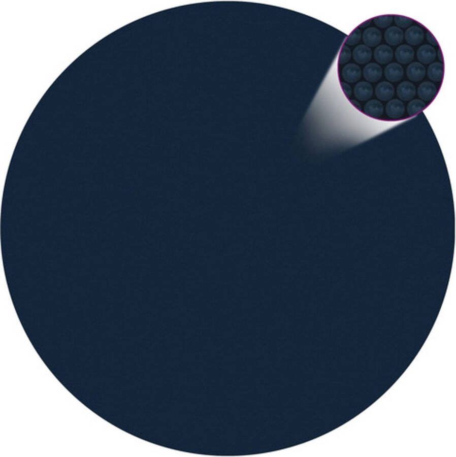 VidaXL The Living Store Solar Zwembadfolie PE-Folie 549 cm Diameter Verhoogt de temperatuur met 1°C Vermindert chemicaliënverbruik en verdamping Lichtgewicht zwembadafdekking Zwart en blauw