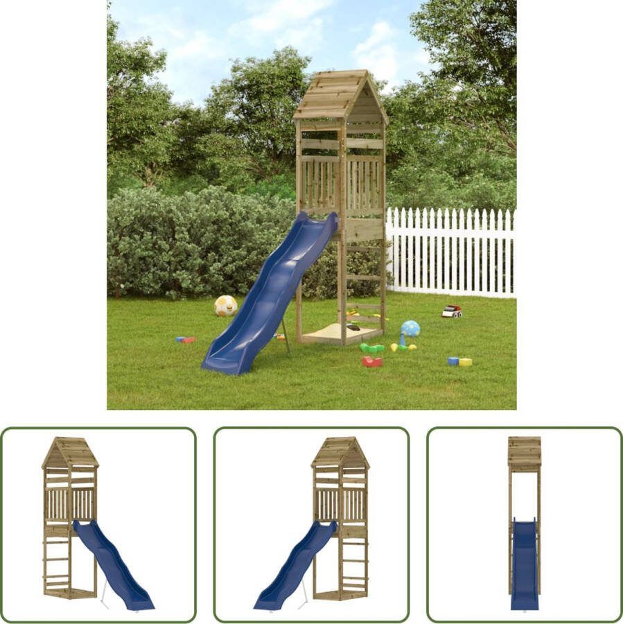 VidaXL The Living Store Speeltoren Houten 55 x 292 x 264 cm Multi-activiteitencentra Geïmpregneerd hout