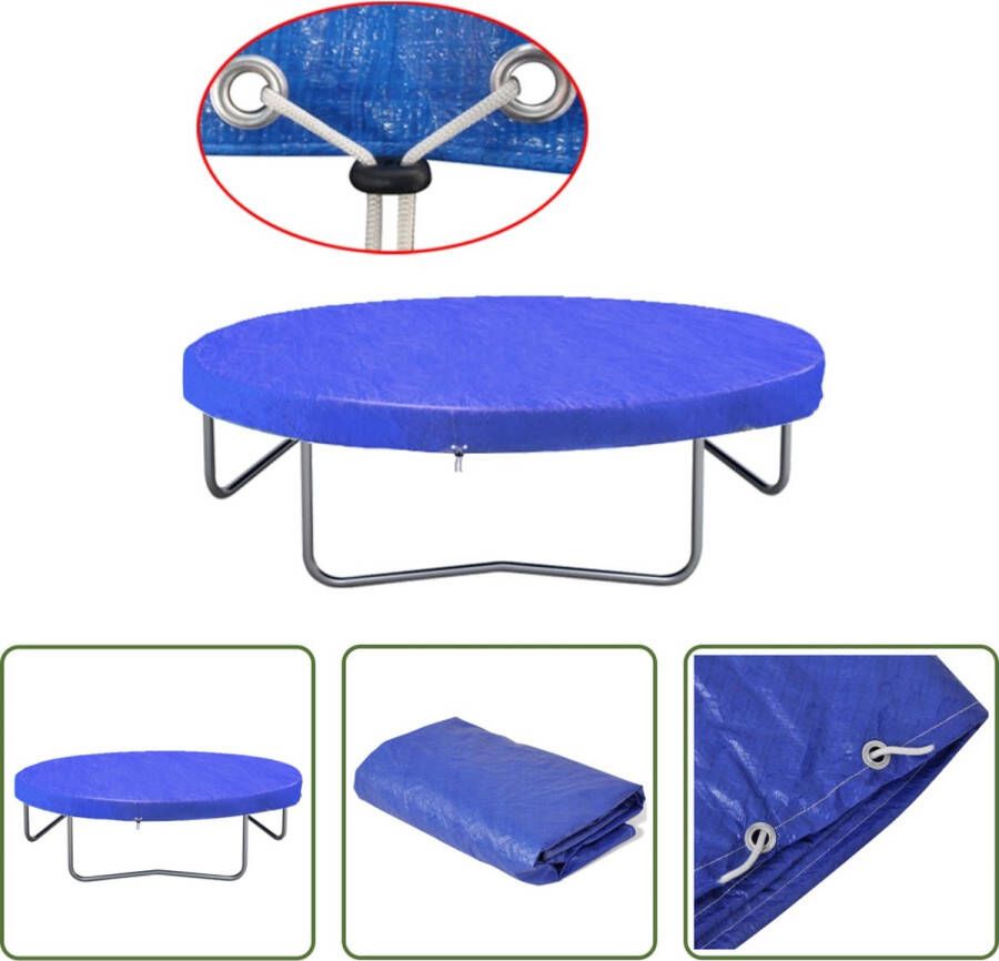 VidaXL The Living Store Trampoline Hoes Donkerblauw 335 cm Diameter Waterbestendig Met Afvoergaten Duurzaam en Slijtvast