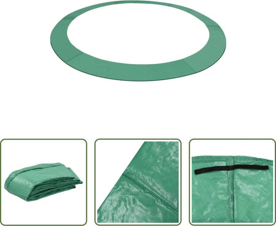 VidaXL The Living Store Trampoline Veiligheidsmat 3.05m 10ft Groen PE EPE 26cm Breedte 10mm Dikte