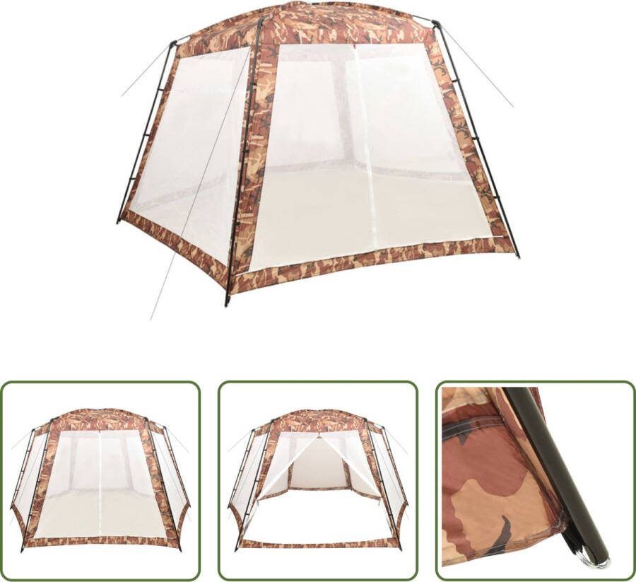 VidaXL The Living Store Zwembadtent Camouflage 590x520x250 cm Uv- en waterbestendig