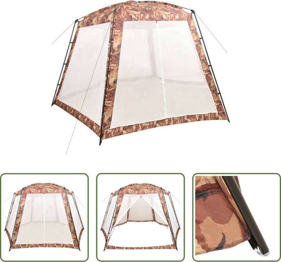 VidaXL The Living Store Zwembadtent polyester met PA-coating 500 x 433 x 250 cm camouflage