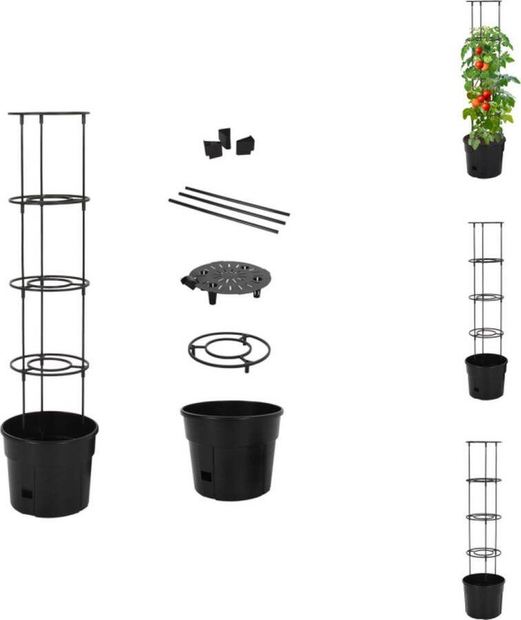 VidaXL Tomaten kweekpot Polypropeen 29.5 x 115 cm Antraciet Bloempot