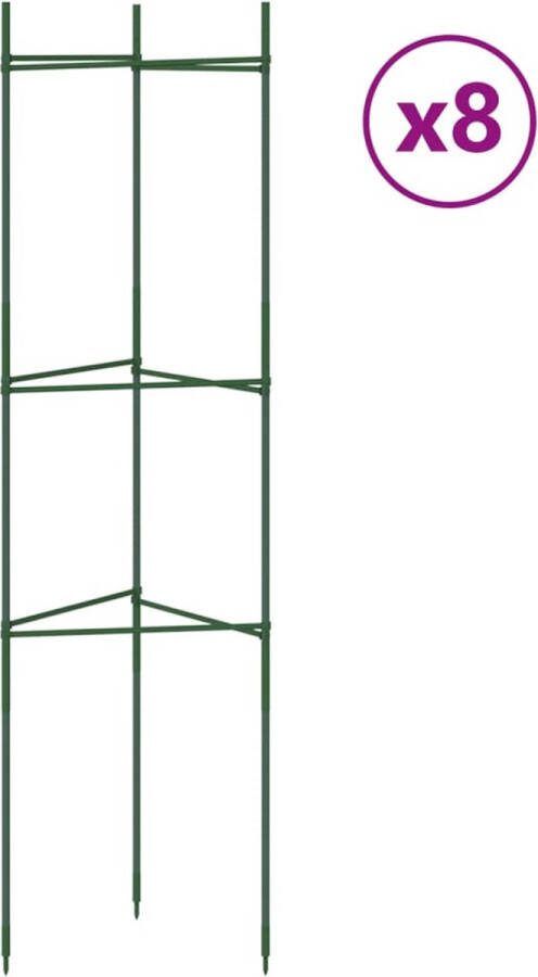 VidaXL Tomatenkooien 8 st 116 cm staal en polypropeen