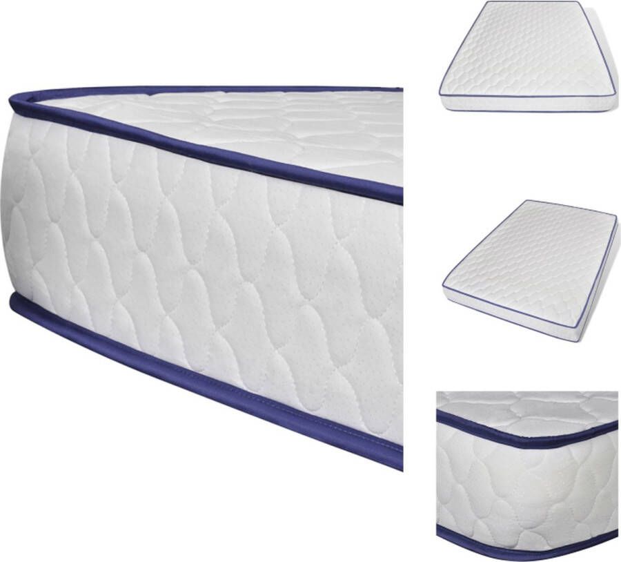 VidaXL Traagschuim Matras 140 x 200 cm 17 cm dik Viscositeit Vermindert pijn 5 lagen Matras