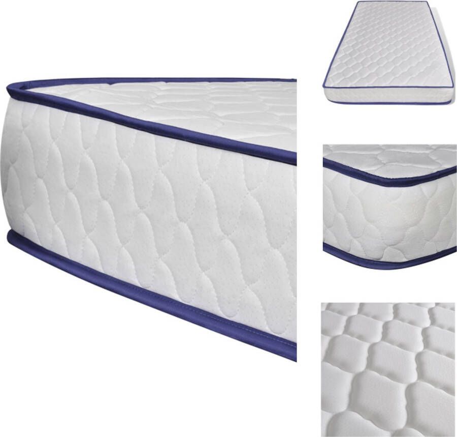 VidaXL Traagschuim Matras 200x90 cm Dikte 17 cm 5 lagen Matras