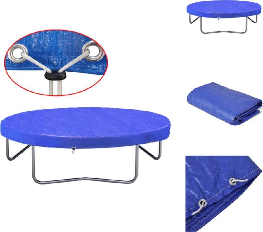 VidaXL Trampolinehoes Donkerblauw 480 cm Polyethyleen Trampolinebeschermhoes