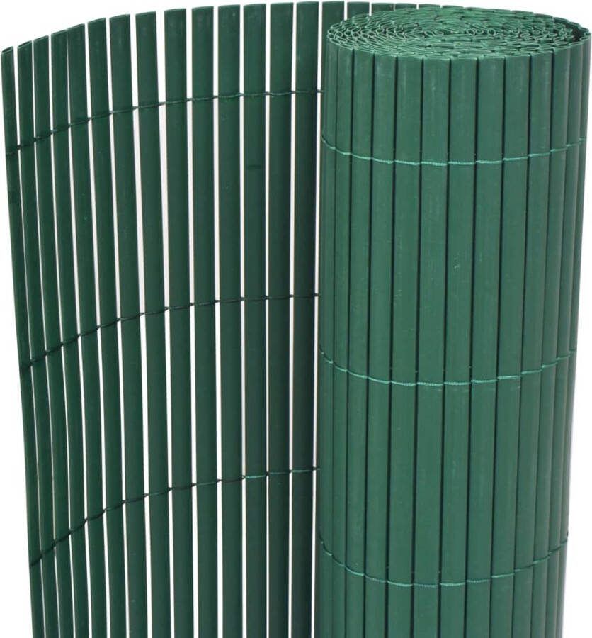 VidaXL -Tuinafscheiding-dubbelzijdig-90x300-cm-PVC-groen