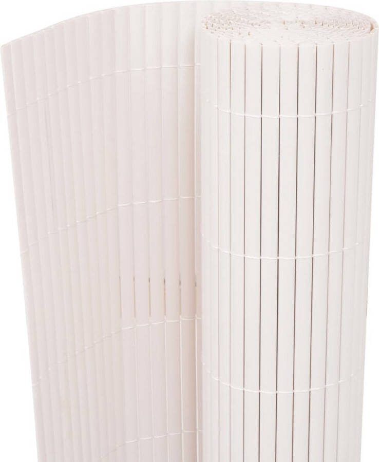 VidaXL -Tuinafscheiding-dubbelzijdig-90x300-cm-wit