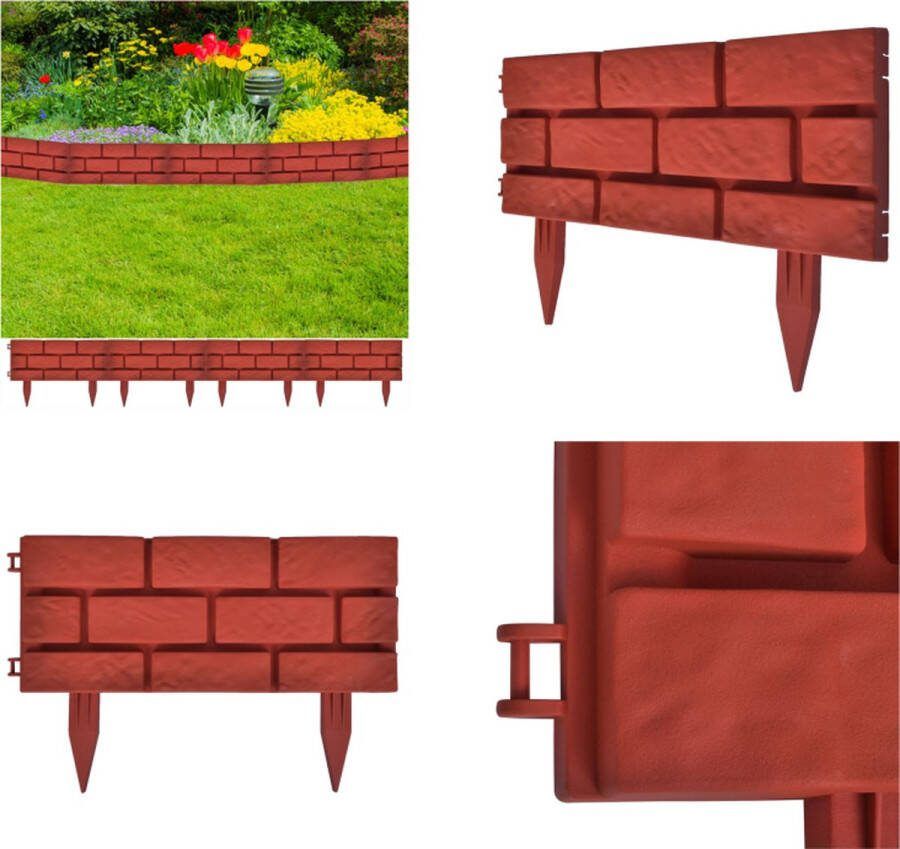 VidaXL Tuinafscheiding met metselwerk-ontwerp (11-delig) Hekken Tuinafscheiding Decoratieve Tuinafscheiding Met Metselwerk-ontwerk