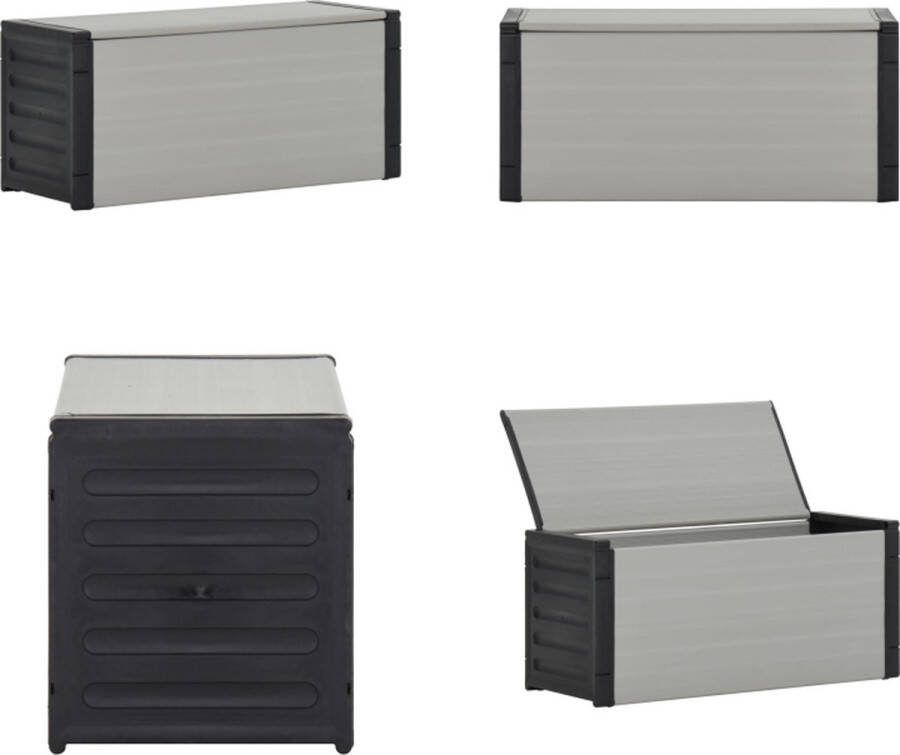 VidaXL Tuinafvalbak 85x34x40 cm grijs Tuinafvalbak Tuinafvalbakken Tuinbak Afvalbak