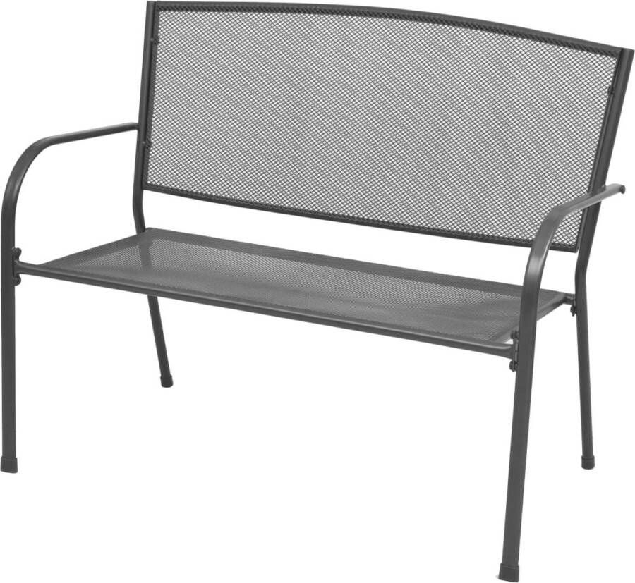 VidaXL Tuinbank 108 cm staal en mesh antraciet VDXL_42732