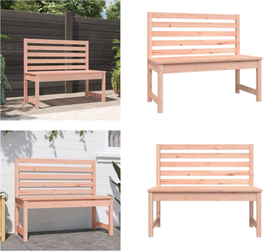 VidaXL Tuinbank 109 cm massief douglashout Tuinbank Tuinbanken Tuinbankje Tuinbank Met Rugleuning