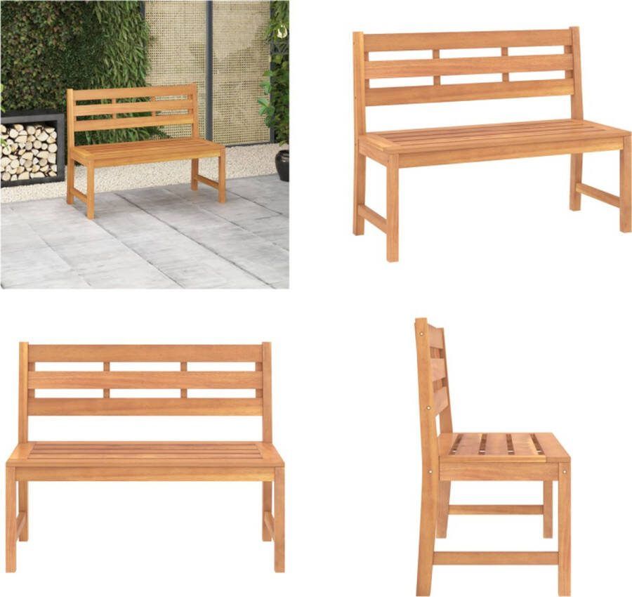 VidaXL Tuinbank 114 cm massief teakhout Tuinbank Tuinbanken Terrasbank Gazonbank