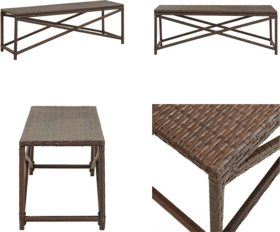 VidaXL Tuinbank 120 cm poly rattan bruin Bank Banken Zitbank Zitbanken