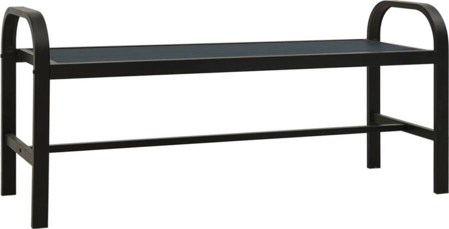 VidaXL -Tuinbank-124 5-cm-staal-en-HKC-zwart